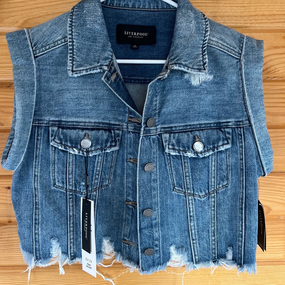 BRAND NEW Liverpool Cropped Jean Vest